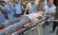 Gazans injured and killed rushed to hospital