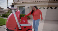 Cheeky looking delivery robot