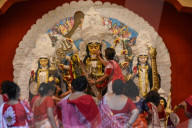 Final Day Of Durga Puja Festival In Kolkata.