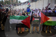 Protest In Barcelona Against Israel's Arrest Of Members Of The Global Sumud Flotilla On Its Humanitarian Mission To Gaza.