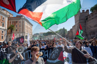 Rally To Condemn The Interception Of The Global Sumud Flotilla By The Israeli Army Underway In Rome 