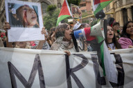 Demonstration In Barcelona Supporting Global Sumud Flotilla And Palestine
