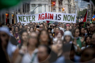 Demonstration In Barcelona Supporting Global Sumud Flotilla And Palestine