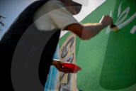 Gaza mural in support of aid Flotilla