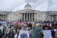 Police Arrest Hundreds For Supporting Palestine Action At Trafalgar Square, London, On 4 October 2025