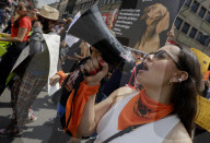 Activists Against The Sale Of Sentient Beings With Black Or White Fur/plumage Demonstrate Outside The Sonora Market On The Eve Of Halloween In Mexico
