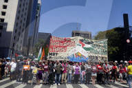 Mass Rally In Sao Paulo Calls To End Israeli Attacks On Gaza
