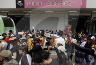 Activists Against The Sale Of Sentient Beings With Black Or White Fur/plumage Demonstrate Outside The Sonora Market On The Eve Of Halloween In Mexico