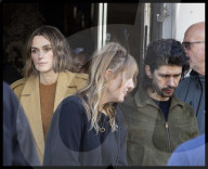 Kiera Knightley filming in London