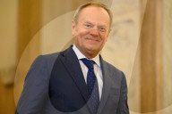 Polish Prime Minister Donald Tusk Meets Lithuania's PM Inga Ruginiene.