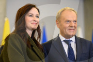 Polish Prime Minister Donald Tusk Meets Lithuania's PM Inga Ruginiene.