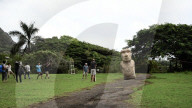 Walking statues of Easter Island theory