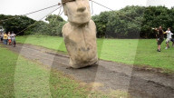 Walking statues of Easter Island theory