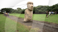 Walking statues of Easter Island theory