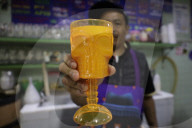 Making Pulque With Marigold Flowers On The Eve Of The Day Of The Dead In Mexico