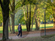Senior Citizens In Autumn Park