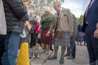 King Charles and Queen Camilla in Ballater , Scotland.