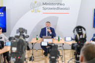 Poland's Justice Minister And Prosecutor General Press Briefing In Warsaw.