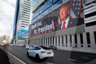 Billboard for Trump in Tel Aviv