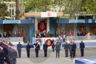 Spanish Royals Attend The National Day Military Parade