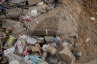 Remains of Israeli military ordnance after withdrawal from Gaza