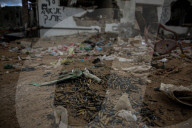 Remains of Israeli military ordnance after withdrawal from Gaza