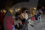 Tehranis, avid cell phone users