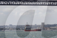 Navigation On The Tejo River In Lisbon.