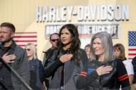US Homeland Security head Kristi Noem attends Iowa’s Roast & Ride