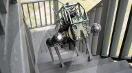 Military robot dog ready for the battlefield
