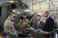 Prince William &  Crown Prince Hussein of Jordan at RAF Benson