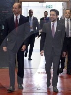 Prince William &  Crown Prince Hussein of Jordan at RAF Benson