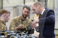 Prince William &  Crown Prince Hussein of Jordan at RAF Benson