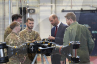 Prince William &  Crown Prince Hussein of Jordan at RAF Benson