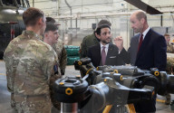 Prince William &  Crown Prince Hussein of Jordan at RAF Benson