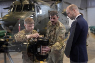 Prince William &  Crown Prince Hussein of Jordan at RAF Benson