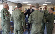 Prince William &  Crown Prince Hussein of Jordan at RAF Benson