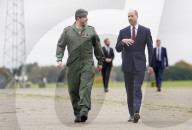 Prince William &  Crown Prince Hussein of Jordan at RAF Benson