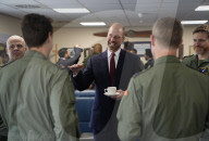 Prince William &  Crown Prince Hussein of Jordan at RAF Benson