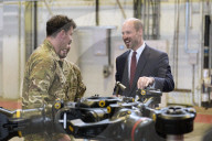 Prince William &  Crown Prince Hussein of Jordan at RAF Benson