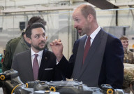 Prince William &  Crown Prince Hussein of Jordan at RAF Benson