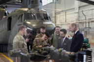 Prince William &  Crown Prince Hussein of Jordan at RAF Benson