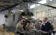 Prince William &  Crown Prince Hussein of Jordan at RAF Benson