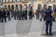 Bavarian Police Officers On Duty During City Operation