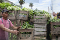 Farmers Hand Out Free Food In Protest In Buenos Aires