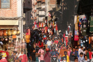 Shoppers Visit Kathmandu Markets Ahead Of Tihar Festival