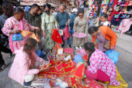 Shoppers Visit Kathmandu Markets Ahead Of Tihar Festival
