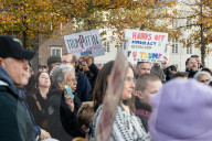 Anti-Trump 'No Dictators: Lights For Democracy' Protest Held In Copenhagen