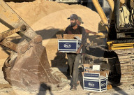 Gazans searching for bodies of Israeli hostages