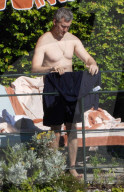 PREMIUM EXCLUSIVE: *PREMIUM-EXCLUSIVE* *MUST CALL FOR FEES*?It's Family Time for the American actress Anne Hathaway relaxing after filming 'The Devil Wears Prada 2' out in Portofino.